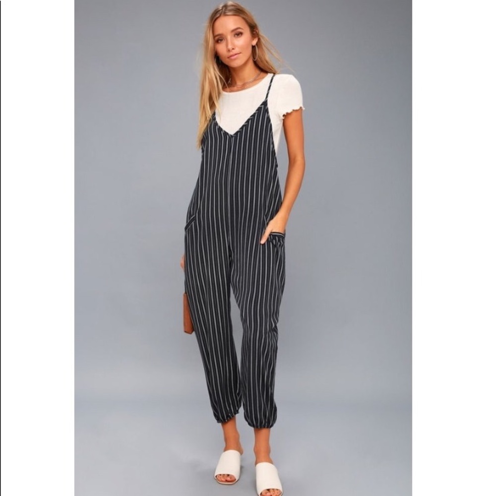 Lulus Striped MIDI Jumpsuit